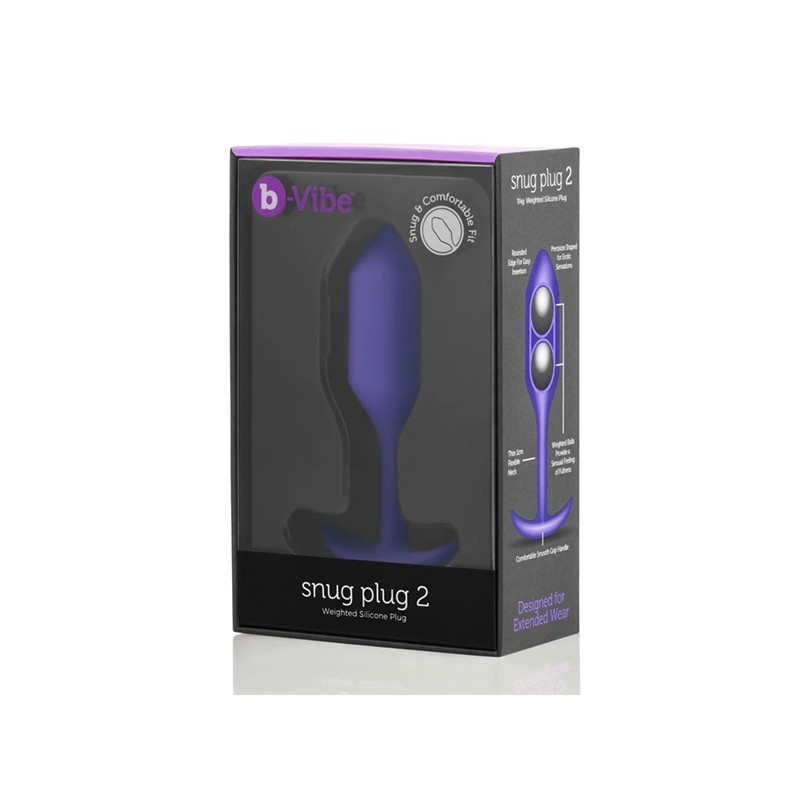 Plug analny - B-Vibe Snug Plug 2 Purple